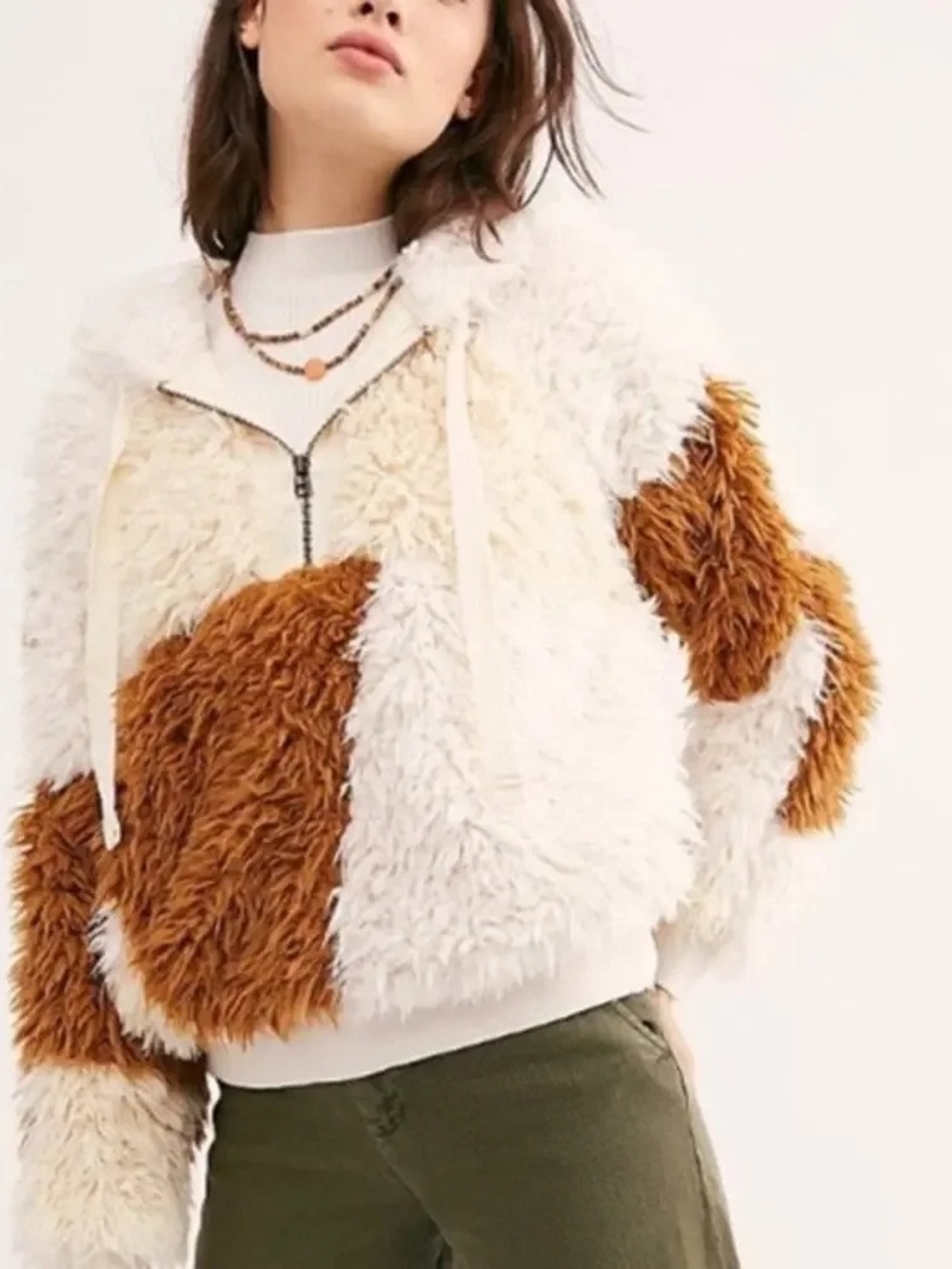 Free People | Be Mine Patchwork Teddy Coat